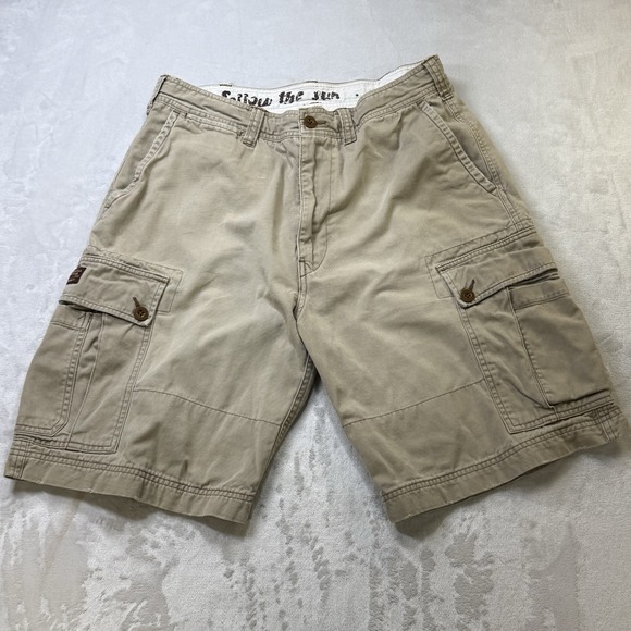 American Eagle By Payless Other - American Eagle Men 38" Classic Cargo Short Khaki Tan Cotton Pockets Utility Y2K